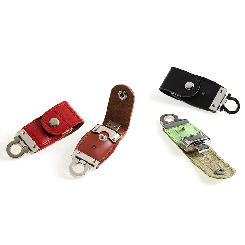 Leather Swivel USB Flash Drive