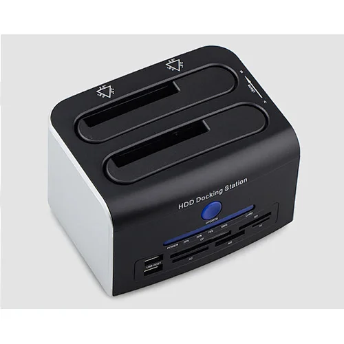 HDD docking station for both 2.5 and 3.5 dual bay USB3.0 dock case