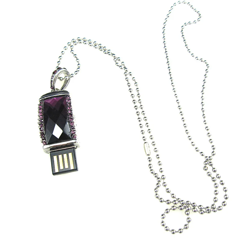 Necklace Diamond USB Flash Pen Drive OEM Jewelry USB Flash Disk 32GB