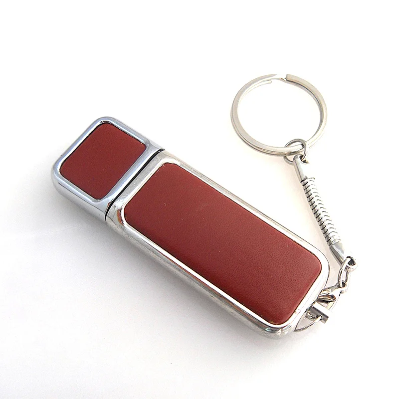 Leather Disk on Key Logo Leather 64GB USB Flash Drive