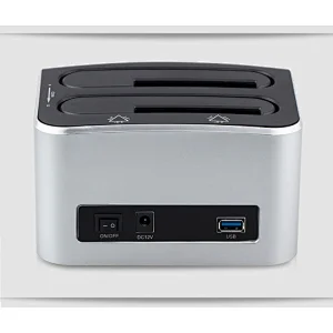HDD docking station for both 2.5 and 3.5 dual bay USB3.0 dock case