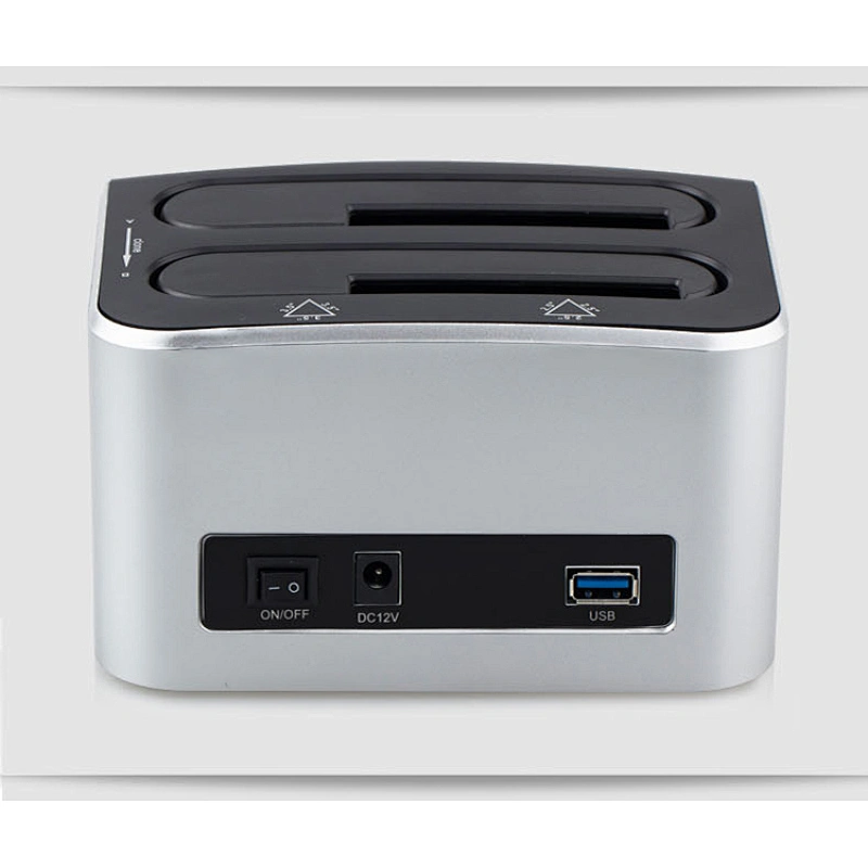 HDD docking station for both 2.5 and 3.5 dual bay USB3.0 dock case