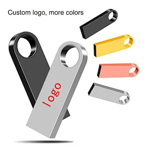 Factory Bulk Custom Logo Mini USB2.0 Flash Drive 16GB Metal Bulk Pendrive Memoria Stick with Low Price