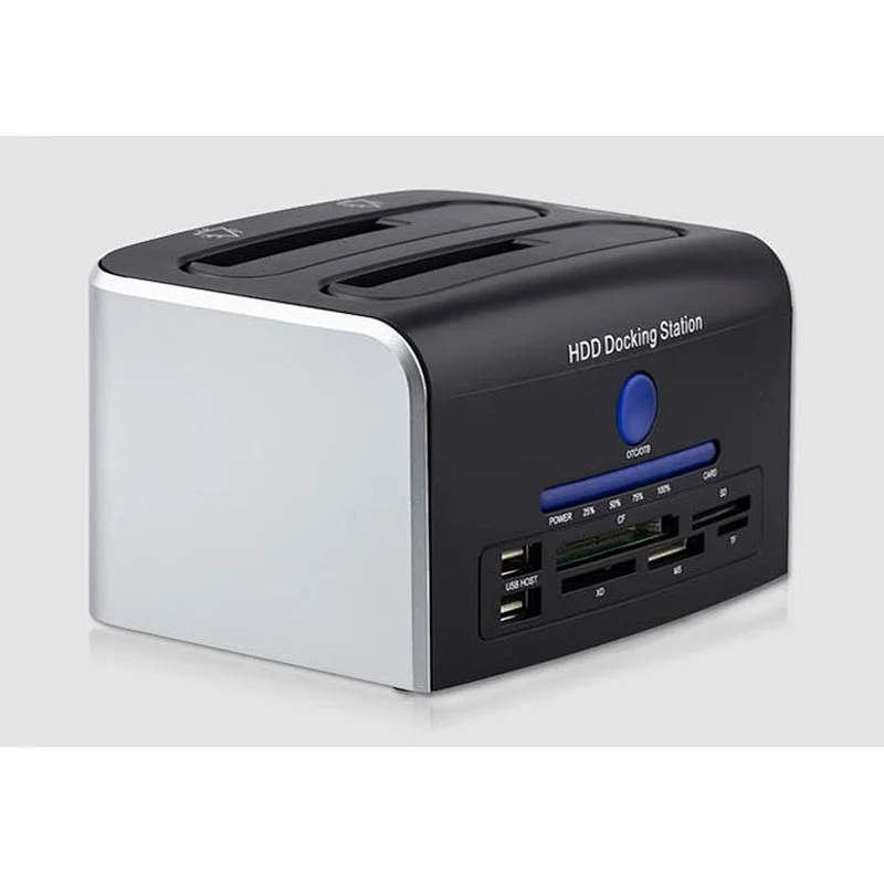 HDD docking station for both 2.5 and 3.5 dual bay USB3.0 dock case
