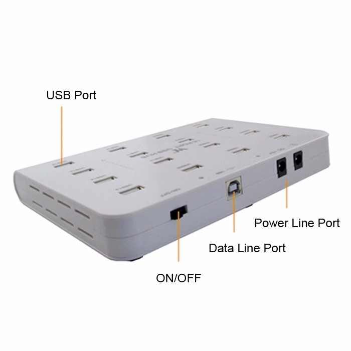 Wholesale OEM Aluminum USB HUB 16 port charging and sync usb hub adapter