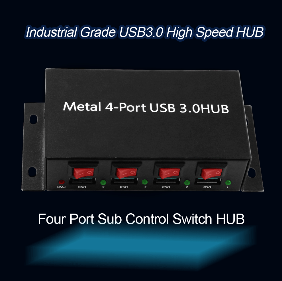 Shenzhen Factory USB Hub 3.0 with Control Switch Charging Dock Station 4 Port USB3.0 HUB for Laptop Computer