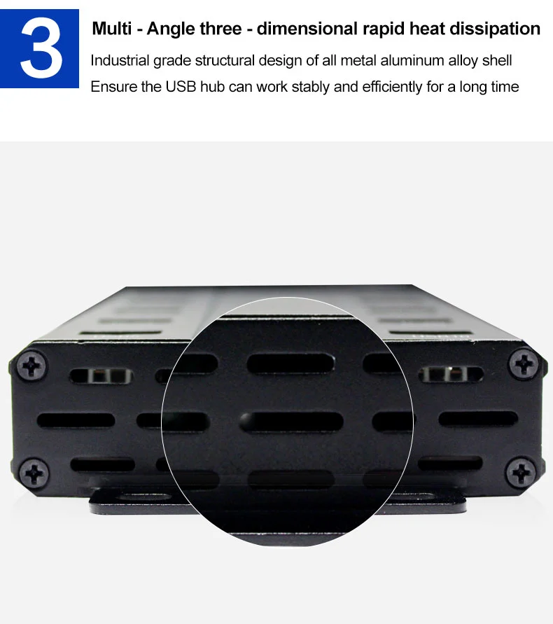 Wholesale Industrial 10 Ports USB3.0 Hub Adapter Docking Station for Furnitures