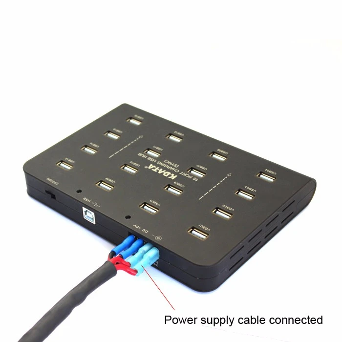 Hot Selling Charge and Sync 16 Port HUB with Good Quality USB 2.0 Man Smart HUB Charging