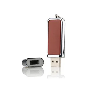 Leather Disk on Key Logo Leather 64GB USB Flash Drive