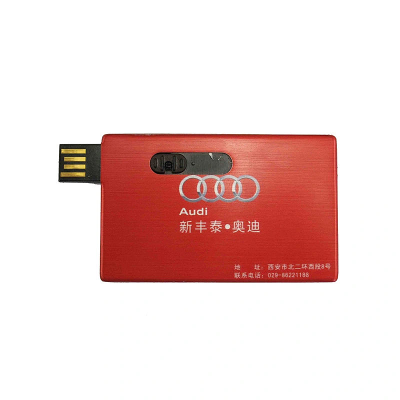Promotional Novelty Metal Credit Card USB Flash Disk Business Card Pen Drive 8GB