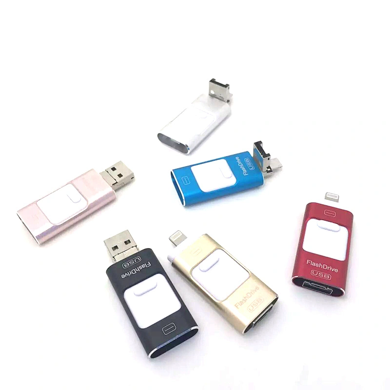 Hot sale 3 in 1 Smartphone USB 32GB OTG USB Pendrive Stick custom metal usb flash drive for iPhone for iPad