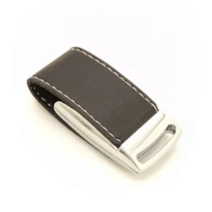 Promotional Leather Case Custom USB Flash Drive Swivel Pen Drive 8GB