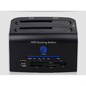 HDD docking station for both 2.5 and 3.5 dual bay USB3.0 dock case