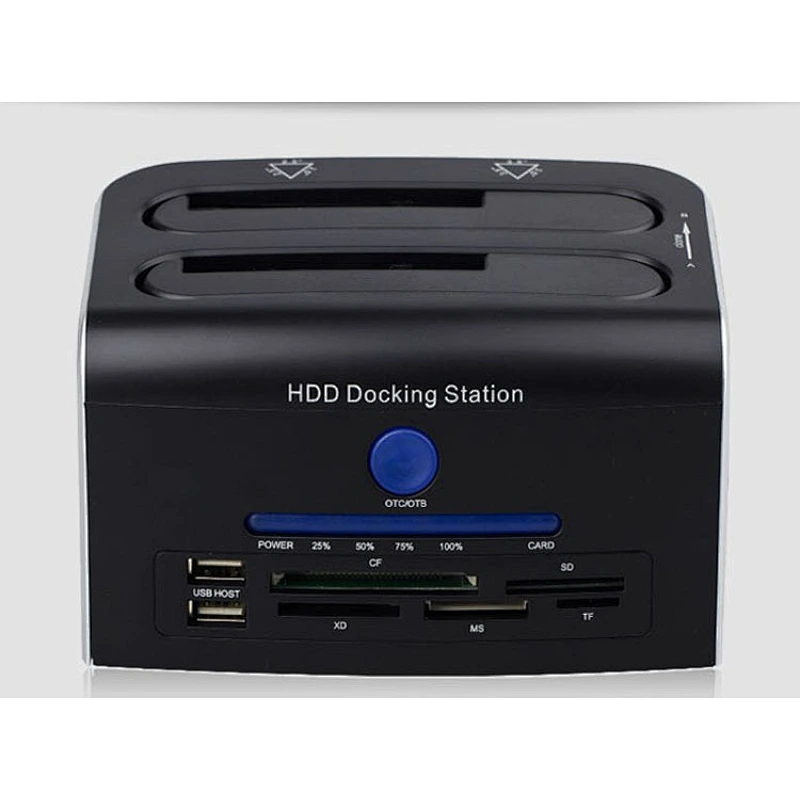 HDD docking station for both 2.5 and 3.5 dual bay USB3.0 dock case