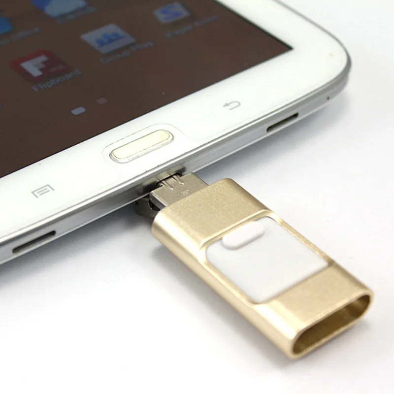 Hot sale 3 in 1 Smartphone USB 32GB OTG USB Pendrive Stick custom metal usb flash drive for iPhone for iPad