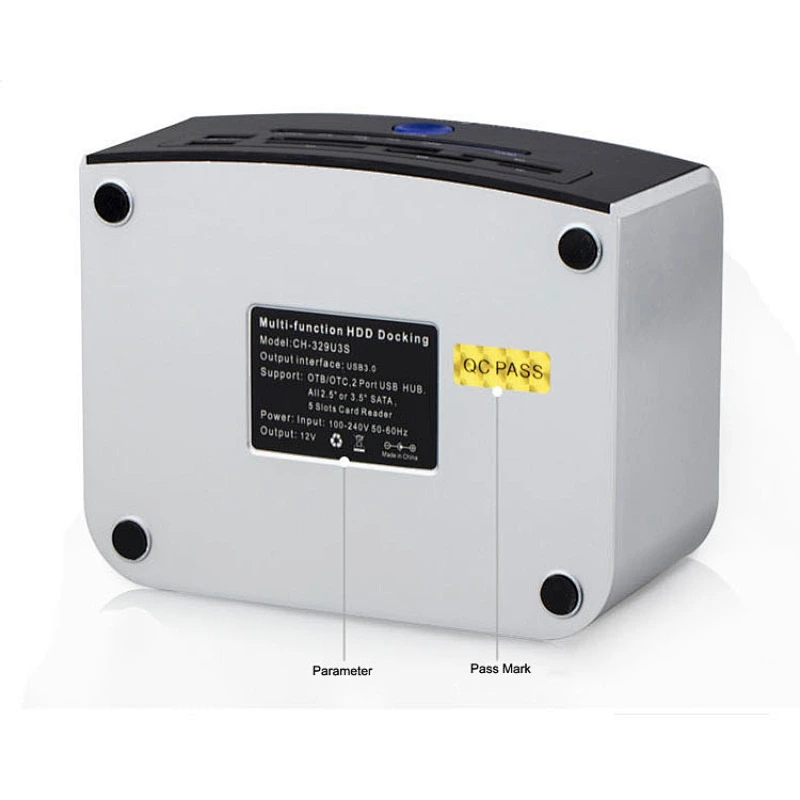 HDD docking station for both 2.5 and 3.5 dual bay USB3.0 dock case