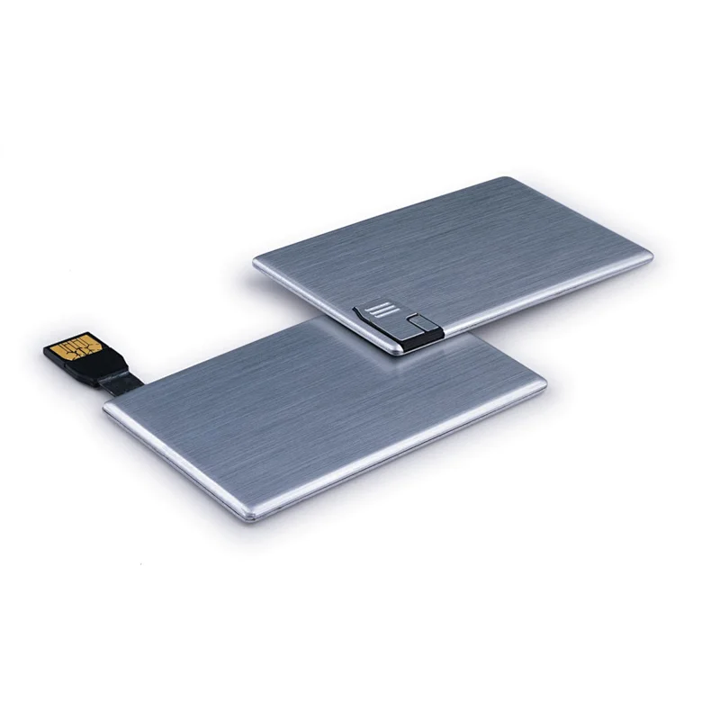 Push and Pull Metal Card USB Flash Disk