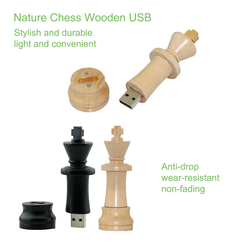 Funny Chess King USB Stick Different Models Pen Drive 4GB New Wooden USB Flash
