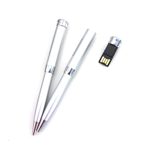 Wholesale Pen Shape Metal Pendrive Stick 8GB USB Flash Drive with Custom Logo
