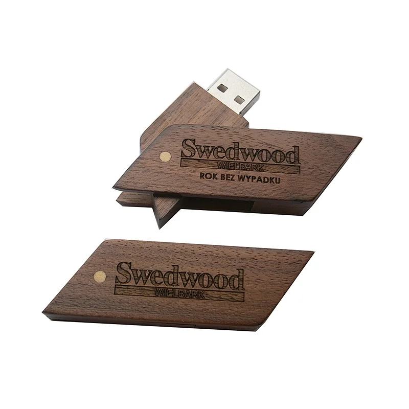 Swivel Wood USB Flash Memory Stick 32GB