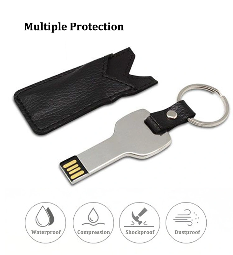 Keychain USB with Leather Case USB Flash Drive 32GB