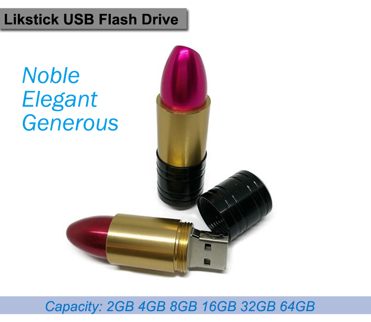 Muiti Function Luxury Lipstick USB Flash Memory 4GB For Promotion
