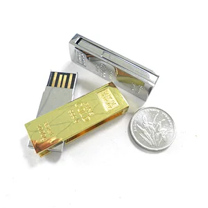 Golden Bar Swivel USB Flash Disk