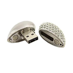Luxury Jewelry Diamond Heart USB Flash Drive 64GB
