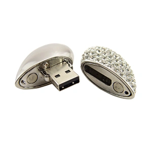 Luxury Jewelry Diamond Heart USB Flash Drive 64GB
