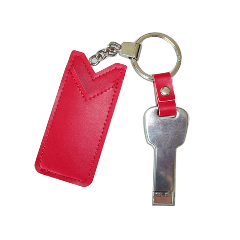 Keychain USB with Leather Case USB Flash Drive 32GB