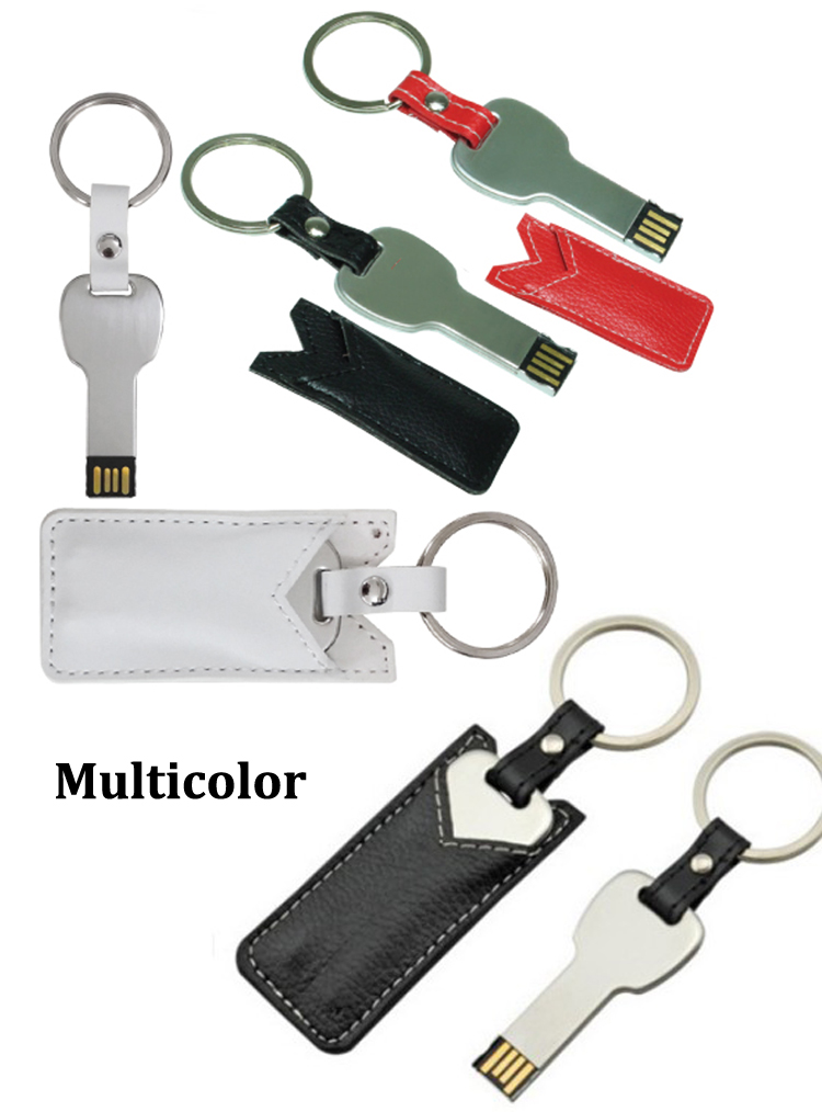 Keychain USB with Leather Case USB Flash Drive 32GB