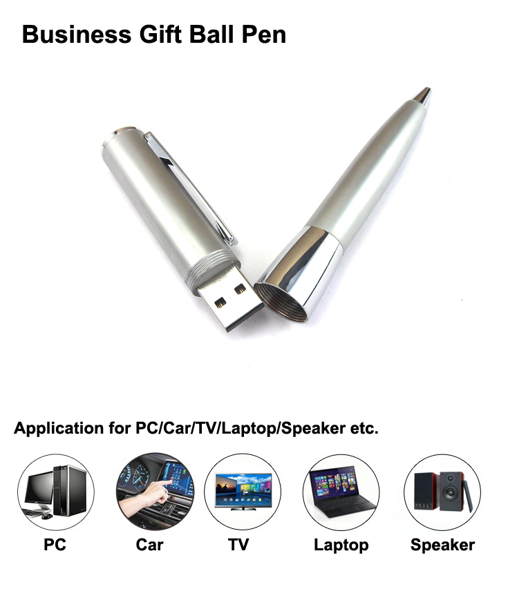 Car Mp3 Player Metal USB Pen Drive Eco-friendly 4GB