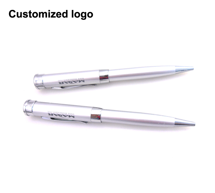 Wholesale Pen Shape Metal Pendrive Stick 8GB USB Flash Drive with Custom Logo