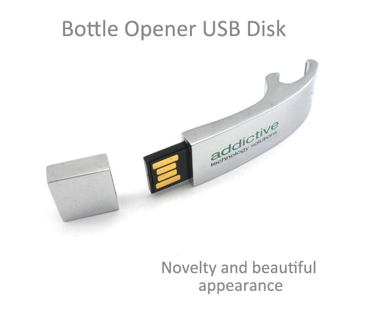 Mini USB 2.0 Flash Disk Bottle Opener USB 2 0 Flash Pen Drive 8GB