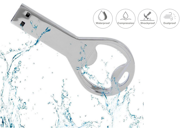 Mini Sliver Bottle Opener Key Metal Funny Memory USB Flash Drive 32GB