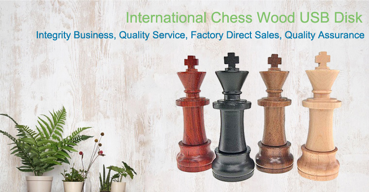 Funny Chess King USB Stick Different Models Pen Drive 4GB New Wooden USB Flash