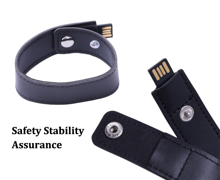New Model Bulk Custom Bracelet Leather USB Flash Drive 8GB