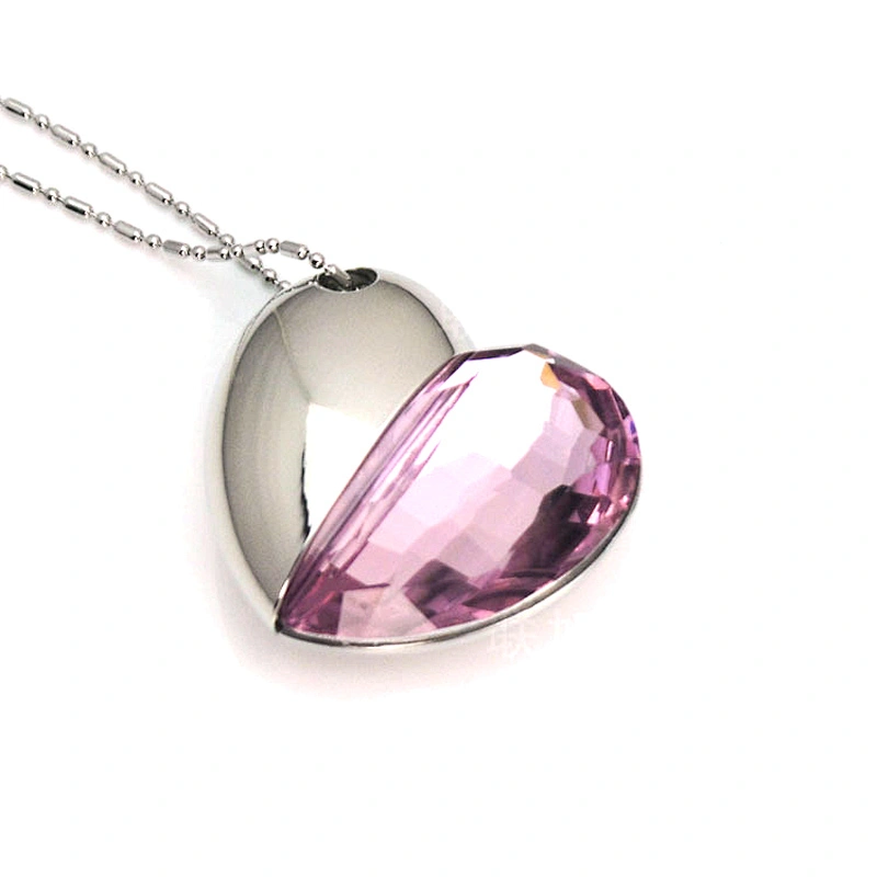 Heart Crystal Jewelry USB Disk