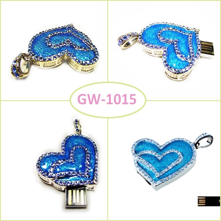 Popular USB Flash Pen Drive Heart Shape for Promotion Gift 16GB