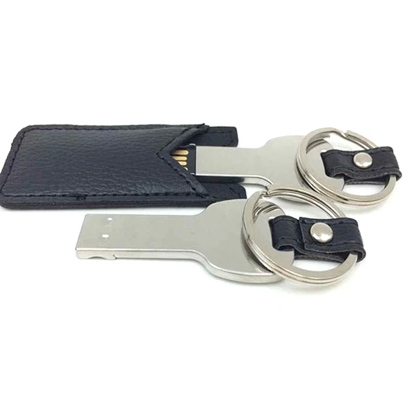 Keychain USB with Leather Case USB Flash Drive 32GB