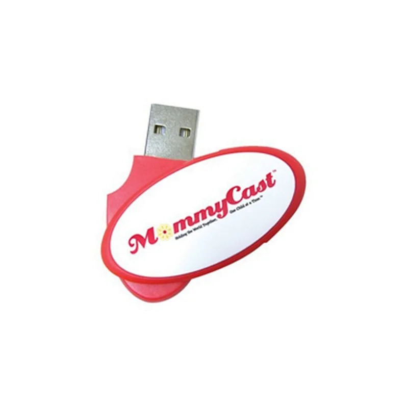 Egg Shape Swivel USB Flash with Logo Printing 16GB