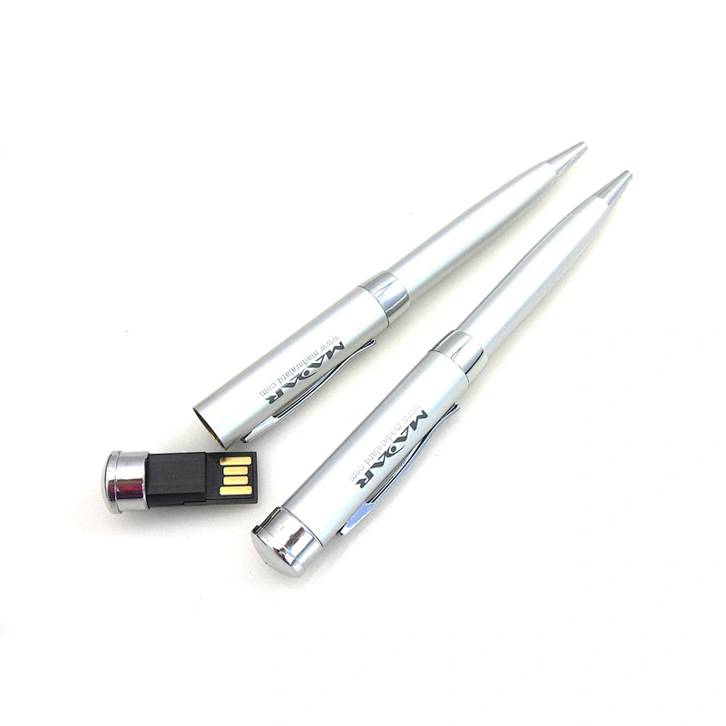 Wholesale Pen Shape Metal Pendrive Stick 8GB USB Flash Drive with Custom Logo