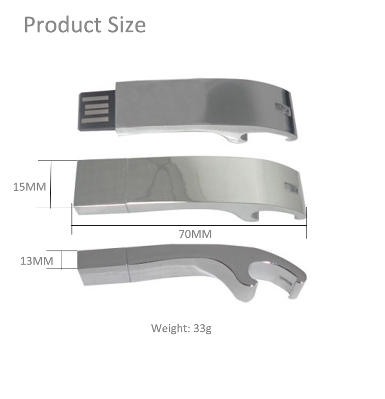 Mini USB 2.0 Flash Disk Bottle Opener USB 2 0 Flash Pen Drive 8GB