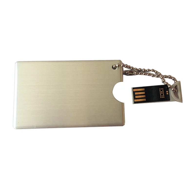Push and Pull Metal Card USB Flash Disk