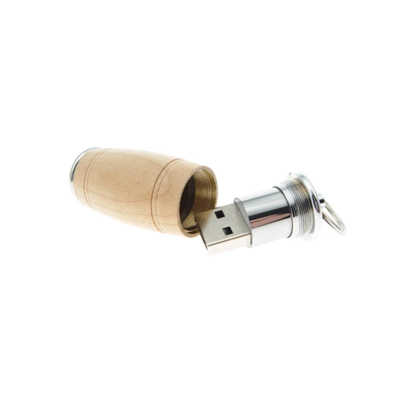 Bucket Wood USB 2.0 Flash Memory Drive 4GB-64GB