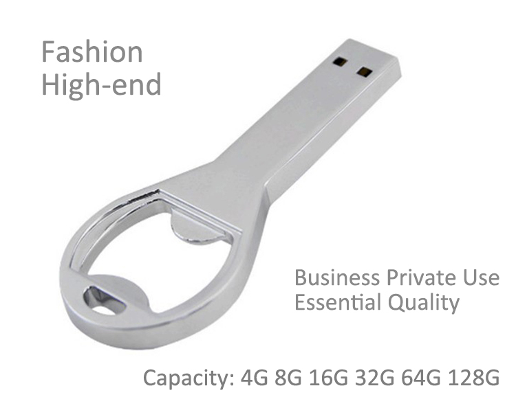 Mini Sliver Bottle Opener Key Metal Funny Memory USB Flash Drive 32GB
