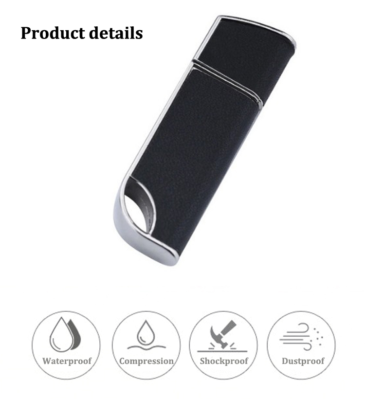 Logo Leather USB Flash Drive 4GB