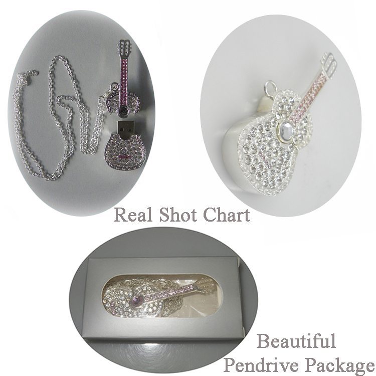 Jewelry Violin USB Flash Memory Violin USB Flash Stick 64GB