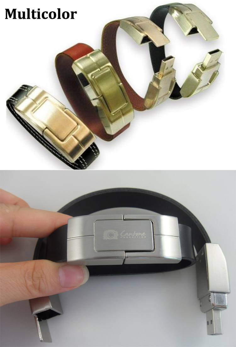 Leather Bracelet USB Flash Memory Leather Bracelet USB Flash Drive Leather USB Flash Key 16GB