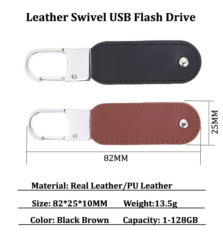 High Quality Smallest Leather USB 2.0 Flash Drive 8GB